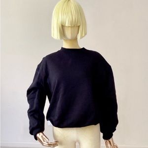 SLEEPER Black Crew Neck Long Sleeve Sweatshirt SZ XS